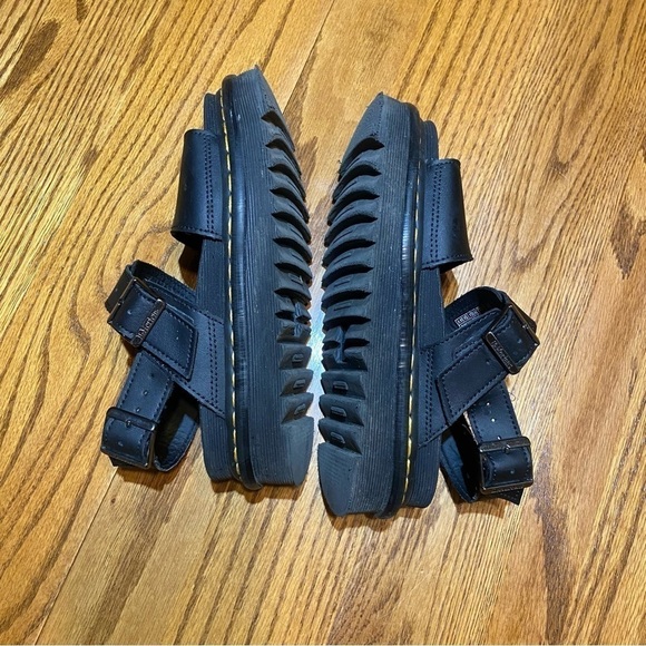 Dr. Martens Black Leather Voss Quad Platform Wair Sandals Size Eur 37 - Picture 5 of 7